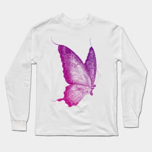 Purple Butterfly Long Sleeve T-Shirt